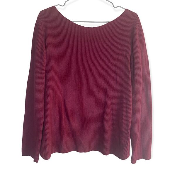 Babaton | Aritzia Red Wool/Linen Blend Balletcore Kitano Sweater Size Small - Picture 1 of 6